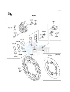 KX250F KX250ZDF EU drawing Front Brake