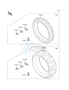 ZX 1000 E [NINJA ZX-10R] (E8F-E9FA) 0E9F drawing TIRES-- CA,US- -