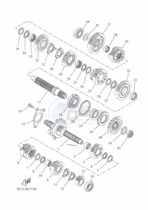 XTZ690D-B TENERE 700 (BEH2) drawing TRANSMISSION