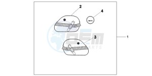 VT750C9 Australia - (U / MK) drawing LEATHER SADDLE BAG SET