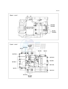 EX 650 C [NINJA 650R] (C9F) C9F drawing CRANKCASE BOLT PATTERN