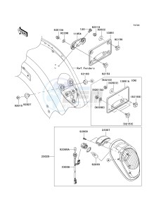 VN 2000 F [VULCAN 2000 CLASSIC LT] (6F-7F) F6F drawing TAILLIGHT-- S- -