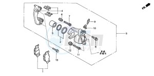 NSS250X FORZA X drawing REAR BRAKE CALIPER