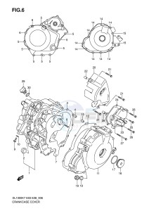 DL1000 (E3-E28) V-Strom drawing CRANKCASE COVER