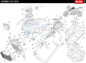 RS3-125-NAKED-ORANGE drawing TANK EXHAUST RADIATOR