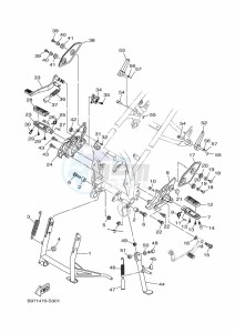 FZN250 (B8H5) drawing STAND & FOOTREST