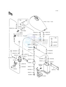 ZL 600 B [ELIMINATOR 600] (B2-B3) [ELIMINATOR 600] drawing FUEL EVAPORATIVE SYSTEM