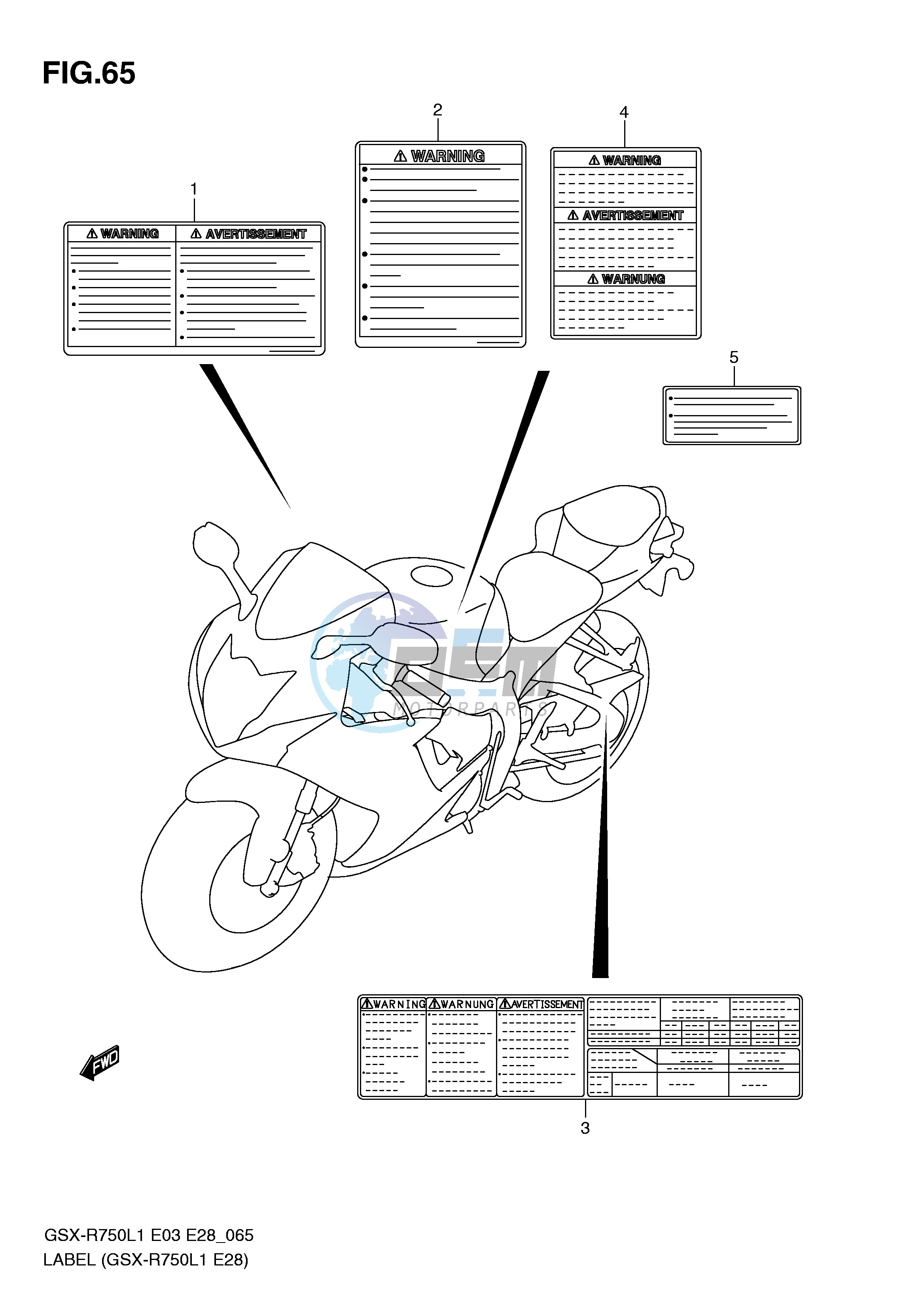 LABEL (GSX-R750L1 E28)