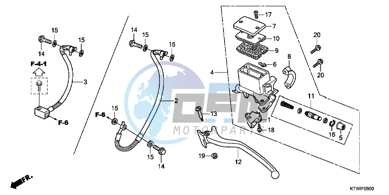 RR. BRAKE MASTER CYLINDER