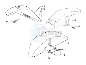 X9 125 SL drawing Wheel compartment- mudguard