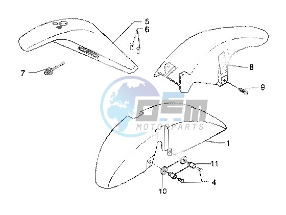 Wheel compartment- mudguard