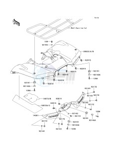 KVF 750 B (BRUTE FORCE 750 4X4I) (B6F-B7FA) B7F drawing REAR FENDER-- S- -