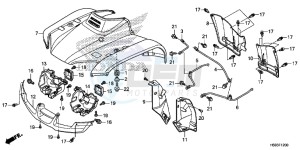 TRX250TMH Europe Direct - (ED) drawing FRONT FENDER