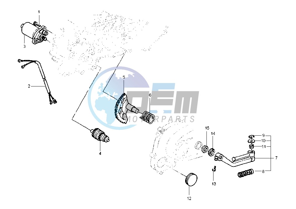 Starting Motor - Starting lever