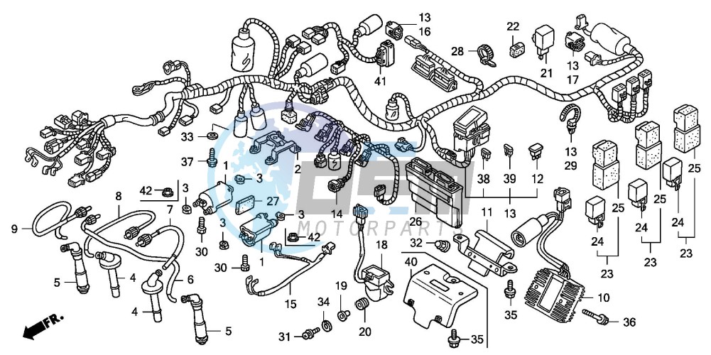 WIRE HARNESS/IGNITION COI L (CB1300/A)