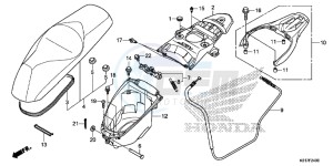 SH125D SH125i UK - (E) drawing SEAT/ LUGGAGE BOX