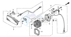 TRX200D FOURTRAX 200 drawing TAILLIGHT