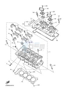 XJ6SA 600 DIVERSION (S-TYPE, ABS) (36DF 36DJ) drawing CYLINDER HEAD