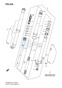 RM-Z250 (E19) drawing FRONT DAMPER (MODEL K8 K9)