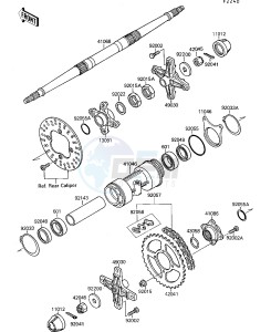 KSF 250 A [MOJAVE 250] (A3-A7) [MOJAVE 250] drawing REAR HUB