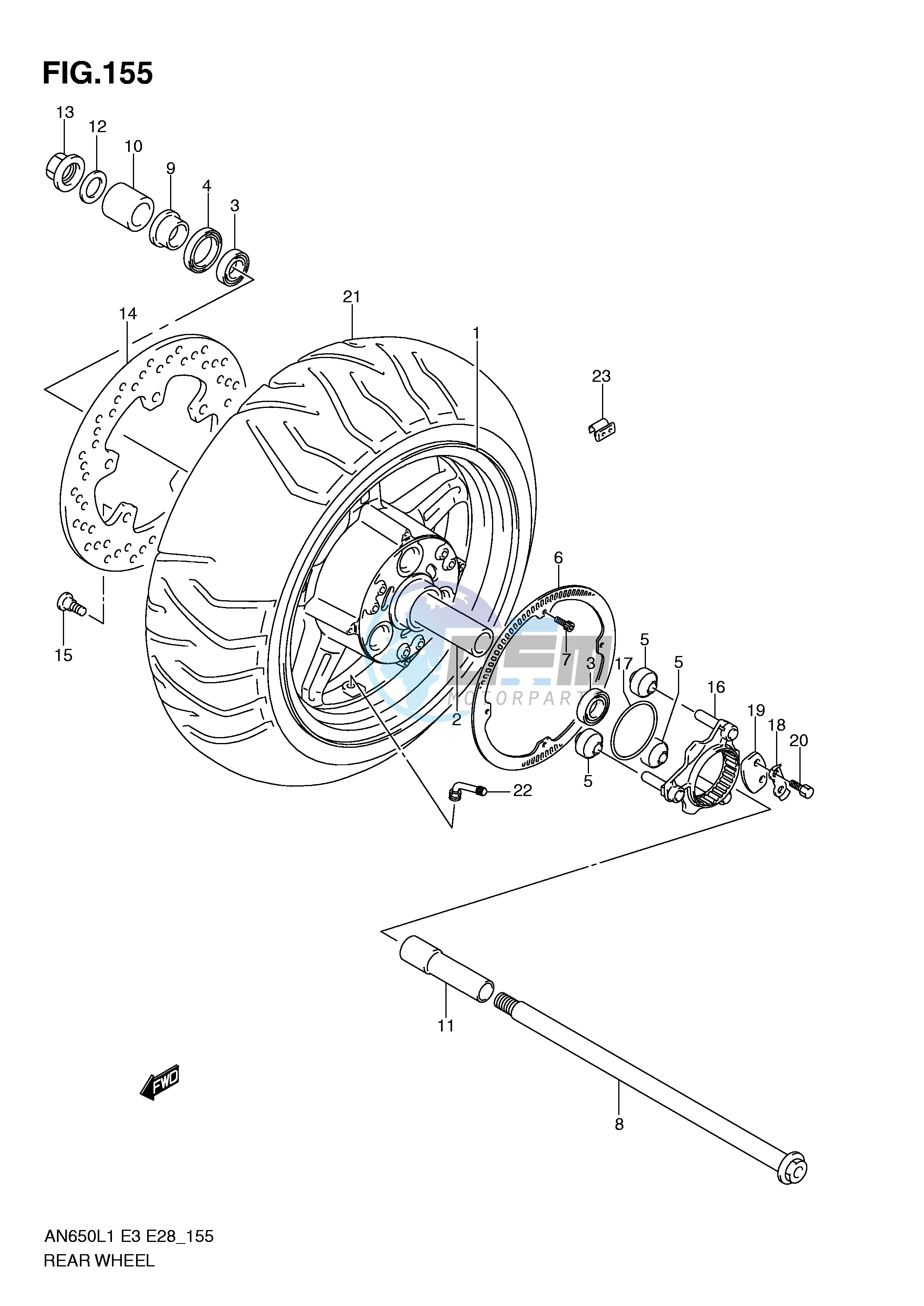 REAR WHEEL (AN650AL1 E33)