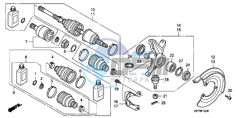 FRONT KNUCKLE/FRONT DRIVESHAFT