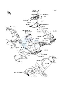 NINJA_ZX-10R_ABS ZX1000KBF FR GB XX (EU ME A(FRICA) drawing Rear Fender(s)