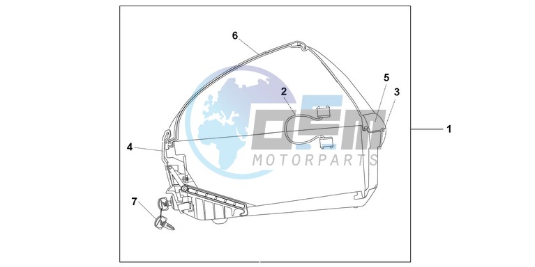 45L TOP BOX COOL WHITE