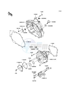 D-TRACKER 125 KLX125DEF XX (EU ME A(FRICA) drawing Engine Cover(s)