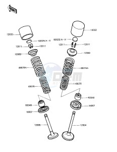 KZ 750 E (E2-E3) drawing VALVES -- 81 -82 KZ750-E2_E3- -