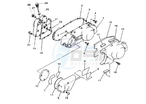 YP MAJESTY DX 250 drawing CRANKCASE COVER