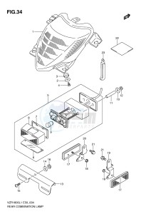 VZR1800 (E50) INTRUDER drawing REAR COMBINATION LAMP