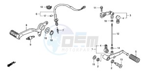 CBF600N drawing BRAKE PEDAL/ CHANGE PEDAL (CBF600S8/SA8/N8/NA8)