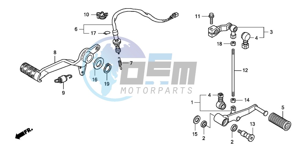 BRAKE PEDAL/ CHANGE PEDAL (CBF600S8/SA8/N8/NA8)