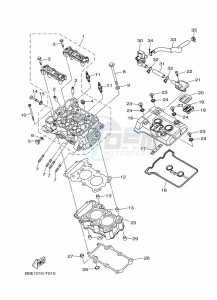 YZF250-A (B6P6) drawing CYLINDER HEAD