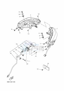 YP125R-DA XMAX 125 TECH MAX (BMJ3) drawing TAILLIGHT