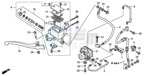 FES125 S-WING drawing FR. BRAKE MASTER CYLINDER (FES125A)(FES150A)