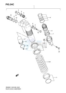 RM250 (E3-E28) drawing REAR SHOCK ABSORBER (MODEL K6)