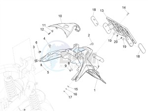 MEDLEY 125 4T IE ABS E4 2020 (EMEA) drawing Rear cover - Splash guard