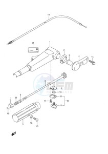 DF 9.9 drawing Tiller Handle Non-Remote Control