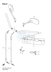 GSF1250 (E2) Bandit drawing HANDLEBAR