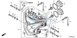 VFR1200XE CrossTourer - VFR1200X 2ED - (2ED) drawing HEADLIGHT