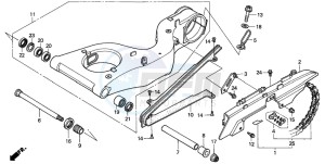 RVF750R drawing SWINGARM