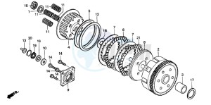 CB250P drawing CLUTCH