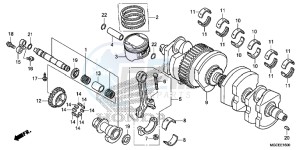 CB1100AE CB1100 ABS UK - (E) drawing CRANKSHAFT/PISTON