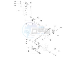 V7 III Anniversario 750 e4 (NAFTA) drawing Gear lever