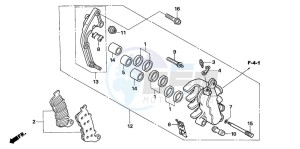 CBF1000T drawing L. FRONT BRAKE CALIPER (CBF1000A/T/S)