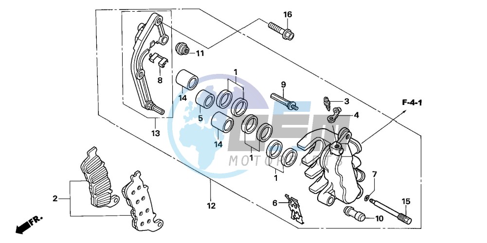 L. FRONT BRAKE CALIPER (CBF1000A/T/S)