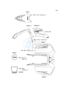 KSV 700 B [KFX 700] (B6F-B9F) B6F drawing DECALS-- B6F- -