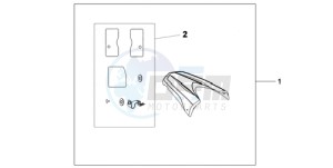 CB600F39 F / CMF ST drawing REAR SEAT COWL R-320P